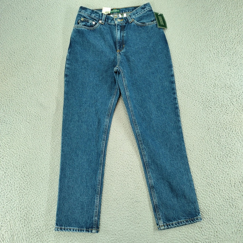 Lauren Jeans Co Jeans Womens 4P Petite Blue NWT High Rise Classic Straight Denim